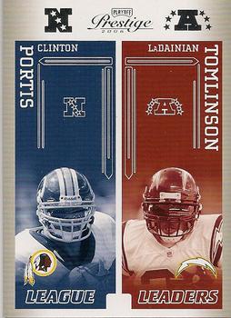 2006 Playoff Prestige - League Leaders #LL-24 Clinton Portis / LaDainian Tomlinson / Warrick Dunn / Rudi Johnson Front