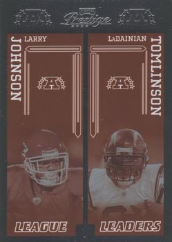 2006 Playoff Prestige - League Leaders Foil #LL-14 Larry Johnson / LaDainian Tomlinson Front