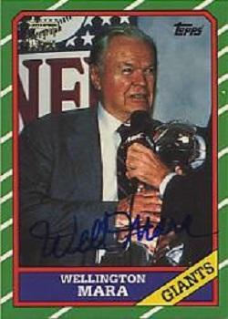 1997 Topps - Hall of Fame Class of 1997 Autographs #3 Wellington Mara Front