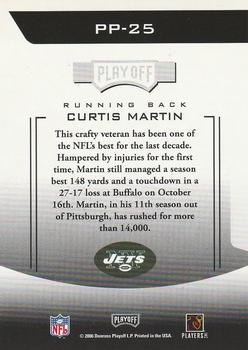 2006 Playoff Prestige - Prestigious Pros Bronze #PP-25 Curtis Martin Back