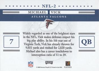 2006 Playoff Prestige - Stars of the NFL #NFL-2 Michael Vick Back