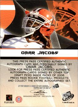 2006 Press Pass - Autograph Power Picks #NNO Omar Jacobs Back