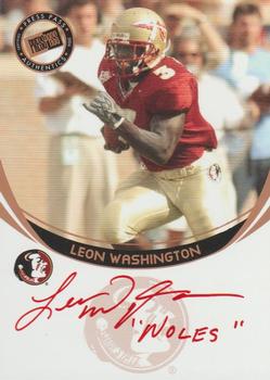2006 Press Pass - Autographs Bronze Red Ink #NNO Leon Washington Front