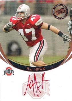 2006 Press Pass - Autographs Bronze Red Ink #NNO A.J. Hawk Front