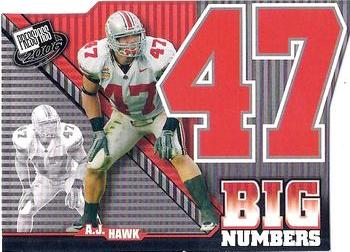 2006 Press Pass - Big Numbers #BN16 A.J. Hawk Front