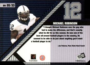 2006 Press Pass - Big Numbers #BN20 Michael Robinson Back