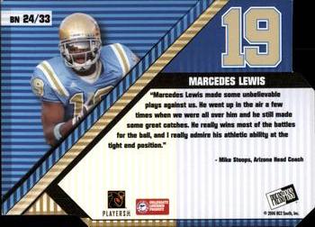 2006 Press Pass - Big Numbers #BN24 Marcedes Lewis Back