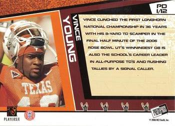 2006 Press Pass - Paydirt #PD1 Vince Young Back