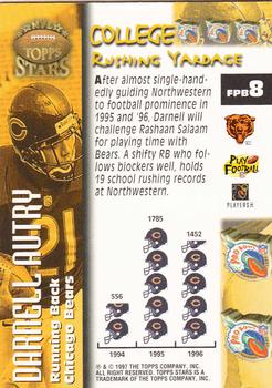 1997 Topps Stars - Future Pro Bowlers #FPB8 Darnell Autry Back