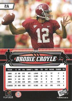 2006 Press Pass - Wal-Mart Exclusive #2A Brodie Croyle  Back