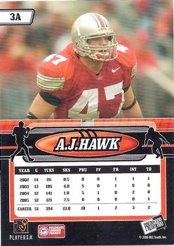 2006 Press Pass - Wal-Mart Exclusive #3A A.J. Hawk  Back