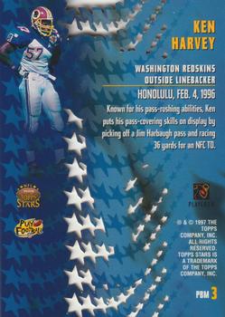 1997 Topps Stars - Pro Bowl Memories #PBM3 Ken Harvey Back