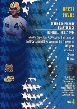 1997 Topps Stars - Pro Bowl Memories #PBM4 Brett Favre Back