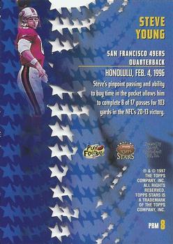 1997 Topps Stars - Pro Bowl Memories #PBM8 Steve Young Back