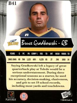 2006 Press Pass Legends - Bronze #B41 Bruce Gradkowski Back