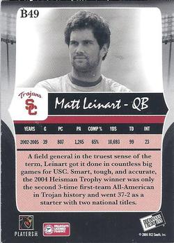 2006 Press Pass Legends - Bronze #B49B Matt Leinart Back