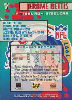 1997 Topps Stars - Pro Bowl Stars #PB8 Jerome Bettis Back
