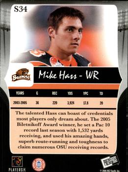 2006 Press Pass Legends - Silver #S34 Mike Hass Back