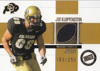 2006 Press Pass SE - Game Used Jerseys Gold #JC/JK Joe Klopfenstein Front