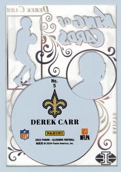 2023 Panini Illusions - King of Cards Emerald #5 Derek Carr Back