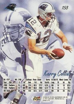 1997 Ultra #158 Kerry Collins Back
