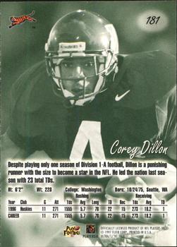 1997 Ultra #181 Corey Dillon Back