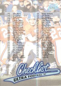 1997 Ultra #200 Checklist: 145-200 and Inserts Front