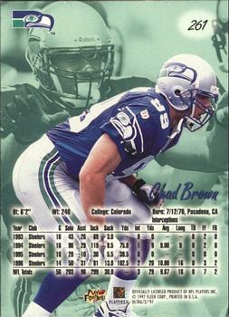 1997 Ultra #261 Chad Brown Back