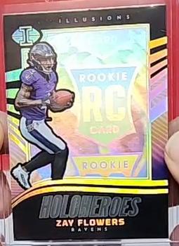 2023 Panini Illusions - HoloHeroes Rookie Gold #34 Zay Flowers Front