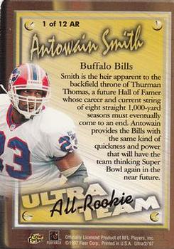 1997 Ultra - All-Rookie Team #1 AR Antowain Smith Back