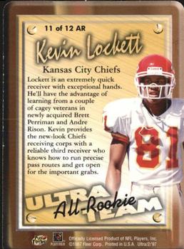 1997 Ultra - All-Rookie Team #11 AR Kevin Lockett Back