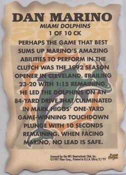1997 Ultra - Comeback Kids #1 CK Dan Marino Back