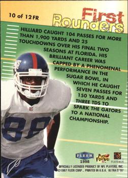 1997 Ultra - First Rounders #10 FR Ike Hilliard Back