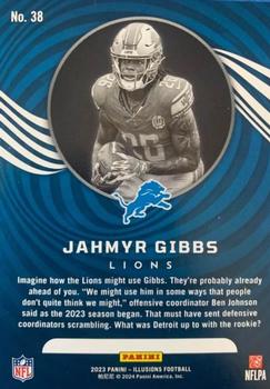 2023 Panini Illusions - Emerald Trophy Collection #38 Jahmyr Gibbs Back