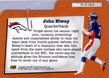 1997 Ultra - Specialists #15 S John Elway Back