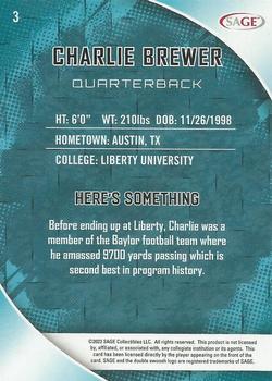 2023 SAGE HIT - Green #3 Charlie Brewer Back