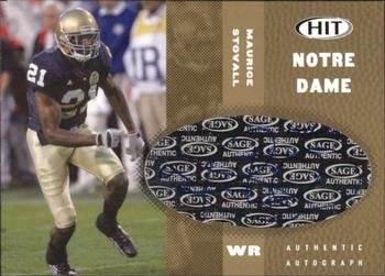 2006 SAGE HIT - Autographs Gold #A25 Maurice Stovall Front