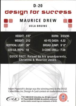 2006 SAGE HIT - Design for Success Green #D-20 Maurice Drew Back