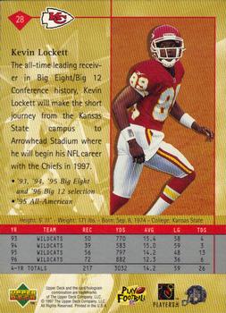 1997 Upper Deck #28 Kevin Lockett Back