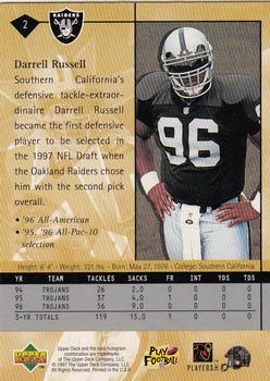 1997 Upper Deck #2 Darrell Russell Back