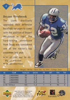 1997 Upper Deck #4 Bryant Westbrook Back