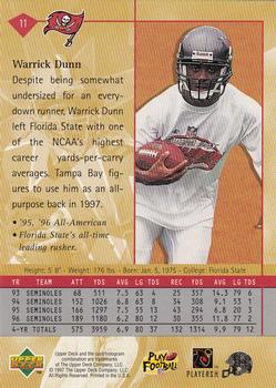 1997 Upper Deck #11 Warrick Dunn Back