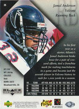 1997 Upper Deck Black Diamond #35 Jamal Anderson Back