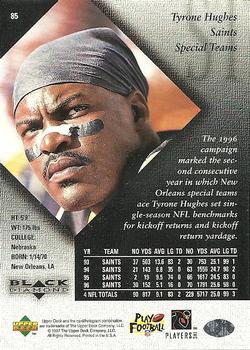 1997 Upper Deck Black Diamond #85 Tyrone Hughes Back