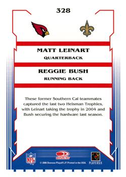 2006 Score - Glossy #328 Matt Leinart / Reggie Bush Back