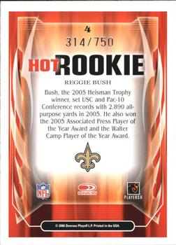 2006 Score - Hot Rookies Scorecard #4 Reggie Bush Back