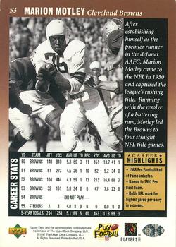 1997 Upper Deck Legends #53 Marion Motley Back