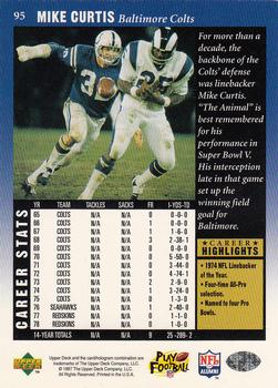 1997 Upper Deck Legends #95 Mike Curtis Back