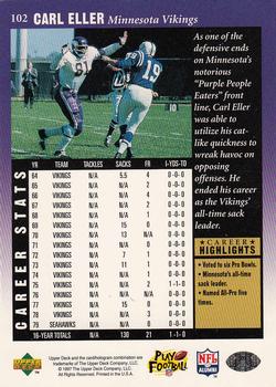 1997 Upper Deck Legends #102 Carl Eller Back