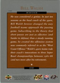 1997 Upper Deck Legends #130 Bill Walsh Back